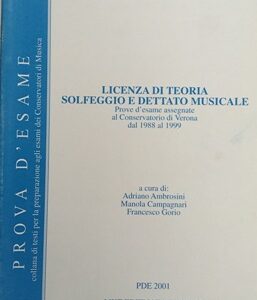 LICENZA DI TEORIA SOLFEGGIO E DETTATO MUSICALE